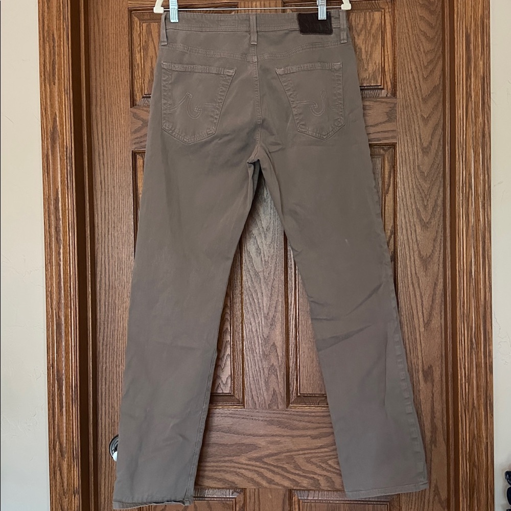 Ag Adriano Goldschmied brown pants with navy label